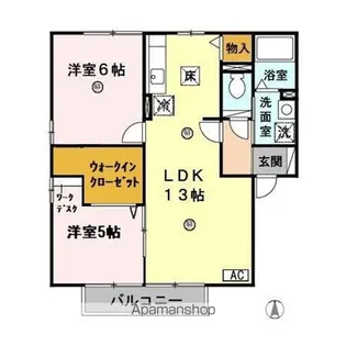 グリーンロード・エル A【1階】の間取り