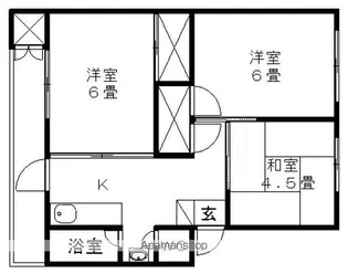 植原マンション【3階】の間取り