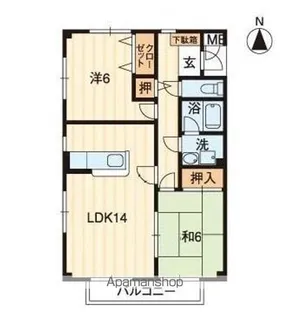 アグレストS【203号室】の間取り