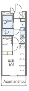 レオパレスエムエイチコーポⅡ【1階】の間取り
