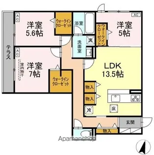 DIOSPERSIMMON長泉 II棟【1階】の間取り