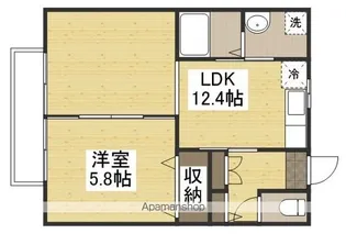 ドミール・フジオカ【201号室】の間取り