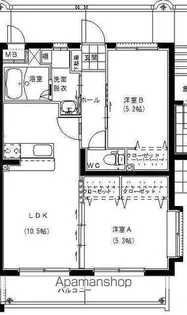 クレスト小松【1階】の間取り