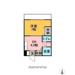 内山マンション【8階】の間取り