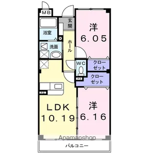 グランアビタシオン【1階】の間取り