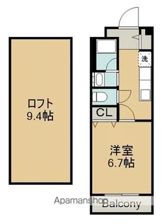 ロフティ新生【3階】の間取り