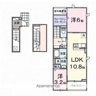 コッリーナ・ヴェルデ K【3階】の間取り