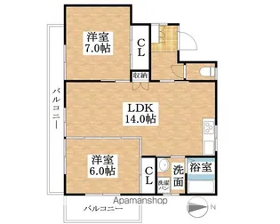 WISTERIA【2階】の間取り