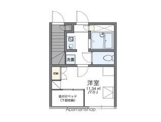 レオパレスミレー【103号室】の間取り