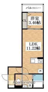 F+style一津屋1号館【3階】の間取り