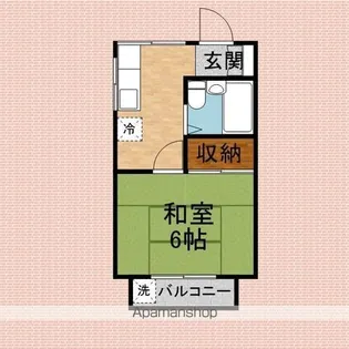 ちくまコーポ【1階】の間取り