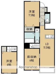 メリファ東仙台Ⅱ【1階】の間取り