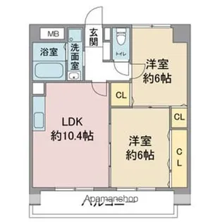 レージュ幸心【301号室】の間取り