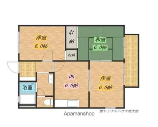 フレグランス箕形【203号室】の間取り