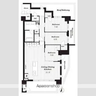 サンメゾン千種公園東【5階】の間取り