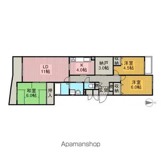 フェニックスコート一橋学園【3階】の間取り