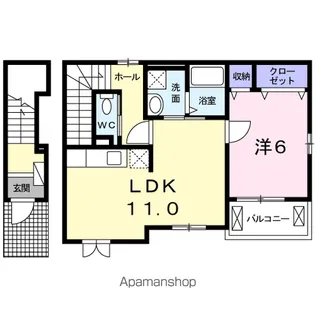 メゾンエス【2階】の間取り