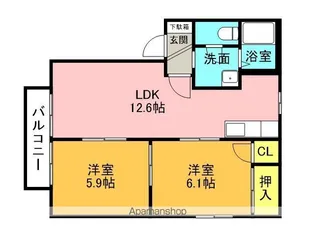 スカイフォーレス A棟【1階】の間取り