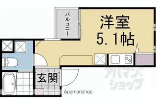 DETOMー1烏丸鞍馬口II【407RV号室】の間取り