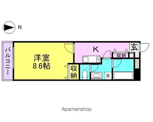 ENCHANTE 泉【5階】の間取り