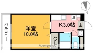 カルテットメナー【3階】の間取り