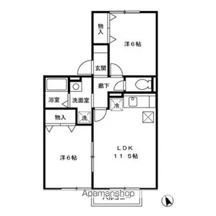 ロイヤルパレス【2階】の間取り