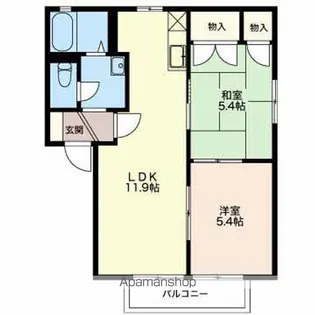 カンフォート中Ⅱ【2階】の間取り