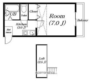 レオパレス大津【106号室】の間取り