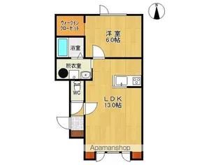 ブライトノア【1A号室】の間取り