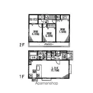 東京都立川市栄町6丁目【一戸建】の間取り