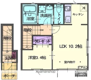 CASA BLOMMAⅡ【205号室】の間取り