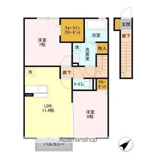 ラ・ソラーナ【2階】の間取り