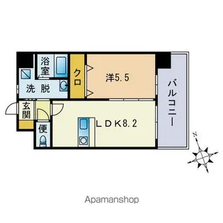 ニューリバー大名【6階】の間取り