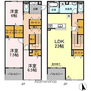 カーサ アリーヴォ Ⅰ【2階】の間取り