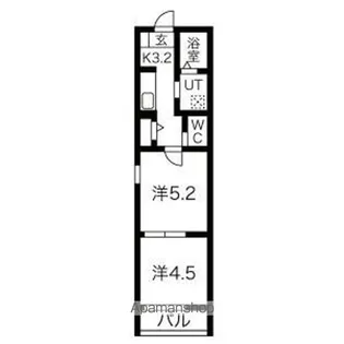 エトワール六丁の目【3階】の間取り