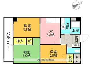 千葉県柏市西原2丁目【マンション】の間取り