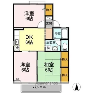 愛媛県松山市鷹子町【アパート】の間取り