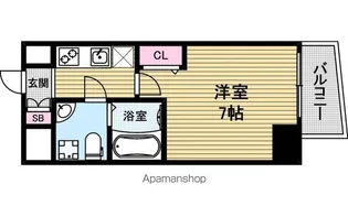 セレニテ上町台 北館【506号室】の間取り