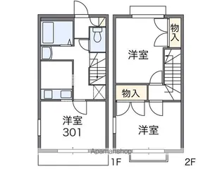 レオパレスWESTVALLEY2【3階】の間取り