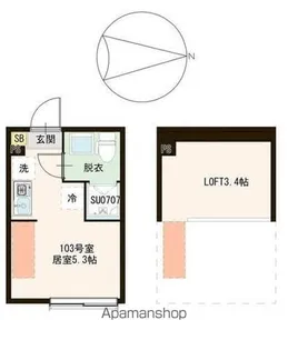 ハーモニーテラス春日町Ⅵ【1階】の間取り