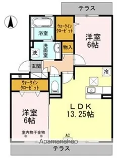 チェリス フォンテーン コスモ【3階】の間取り