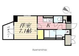 ドゥ バーグ 渡辺通【8階】の間取り