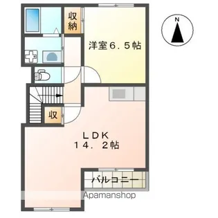 プラムガーデン弐番館【2階】の間取り