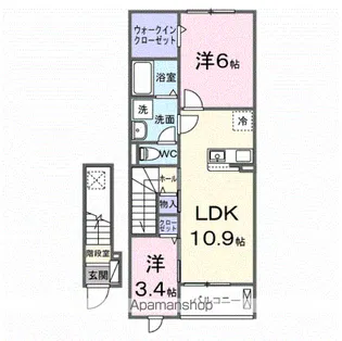 フィオリーレA【2階】の間取り
