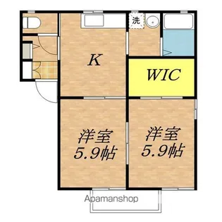 サウスシャトー【B-102号室】の間取り