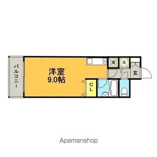 ロマネスク平和【303号室】の間取り