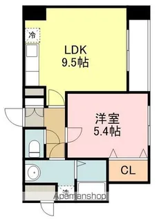 県庁前レジデンス【3階】の間取り