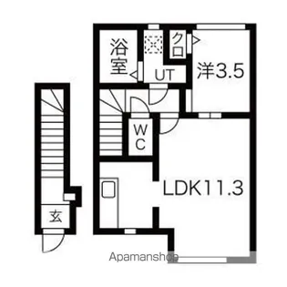 HONMARU BASE【205号室】の間取り