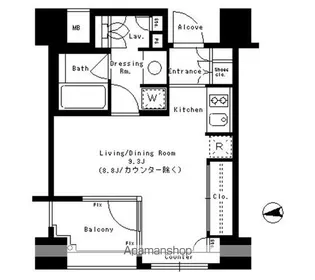 パークアクシス神楽坂ステージ【7階】の間取り