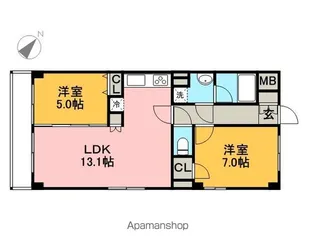 ベルフレンテⅡ【2階】の間取り
